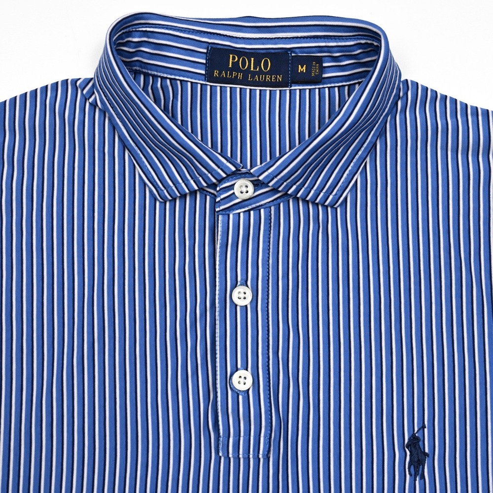 Polo Ralph Lauren Golf‎ Polo Shirt Men's Vertical Stripes Preppy Pony S/S Medium - Picture 6 of 8
